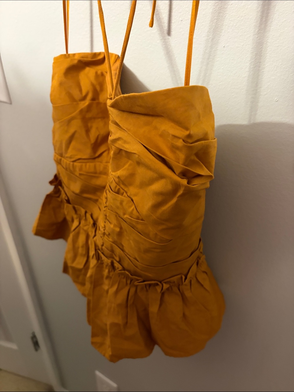 Express Mustard Ruffle Halter Tank🌼 - Picture 4 of 6